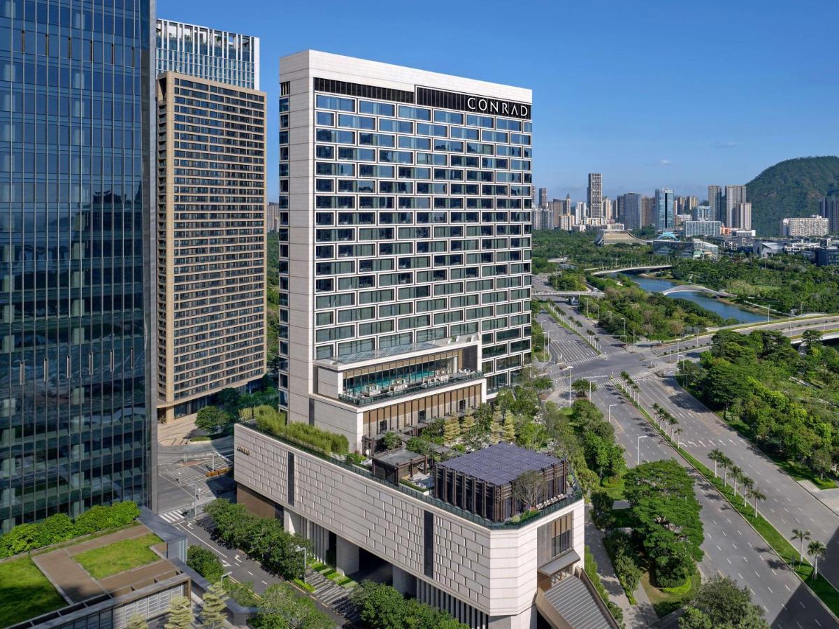 Conrad Shenzhen, The First Art Museum Hotel In Greater Bay Area With The Stunning Bay And Sunset View In The Hotel Terrace Extérieur photo