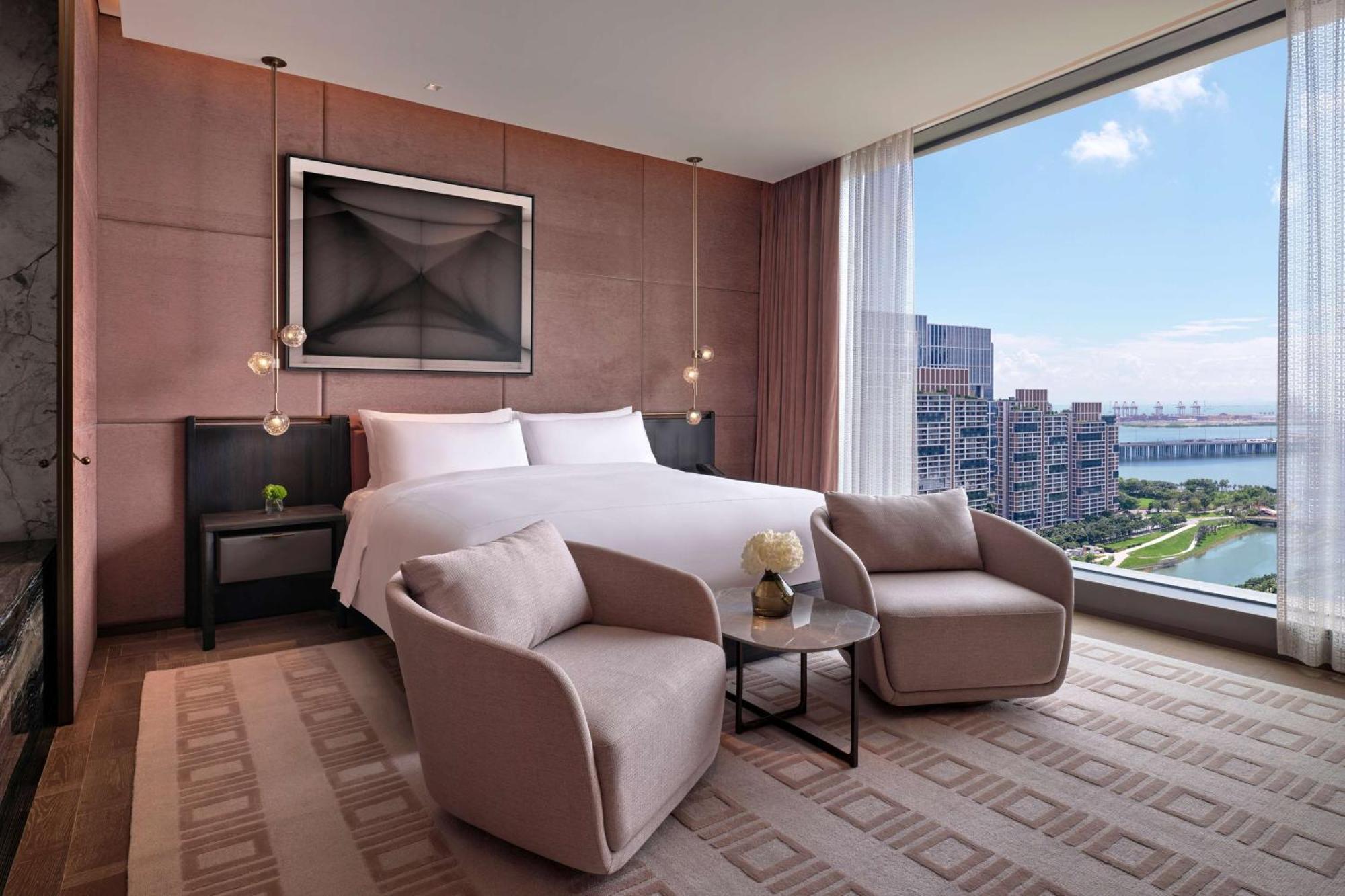 Conrad Shenzhen, The First Art Museum Hotel In Greater Bay Area With The Stunning Bay And Sunset View In The Hotel Terrace Extérieur photo
